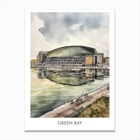 Green Bay Watercolor 2travel Poster Canvas Print