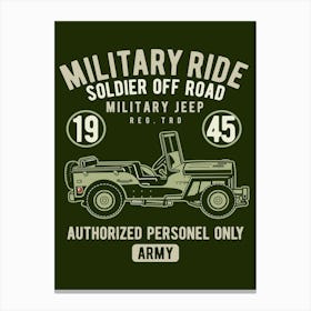 Military Ride 1 Canvas Print