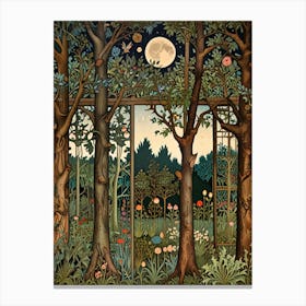 William Morris Night In The Woods 3 Canvas Print