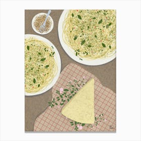 Cheese And Pasta Canvas Print