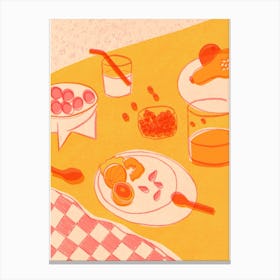 Breakfast In Bed Canvas Print