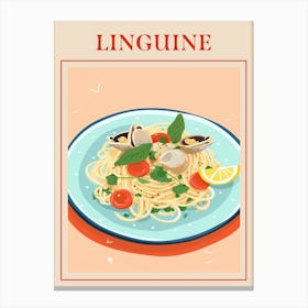 Linguine Italian Pasta Poster Canvas Print
