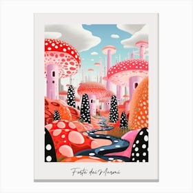Poster Of Forte Dei Marmi, Italy, Illustration In The Style Of Pop Art 2 Canvas Print