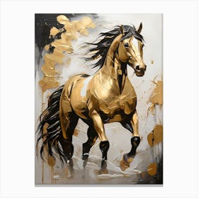 Gold Horse Painting 6 Canvas Print