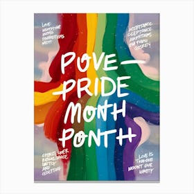 Pride Month Point Canvas Print