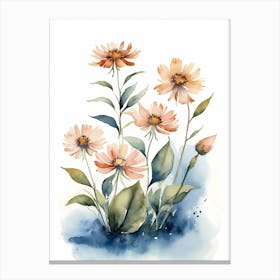 Flowers Watercolor Painting (27) Canvas Print