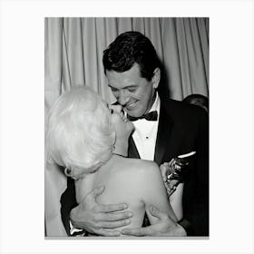 Marilyn Monroe With Rock Hudson Canvas Print