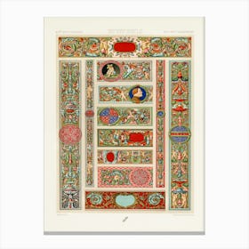 16th And 17th Century Pattern, Albert Racine 5 Canvas Print