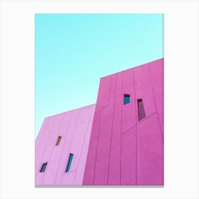Saguaro Hotel Pink Building Walls In Palm Springs Canvas Print