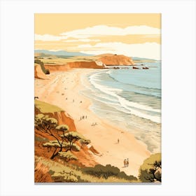 Apollo Bay Beach Australia Golden Tones 3 Canvas Print