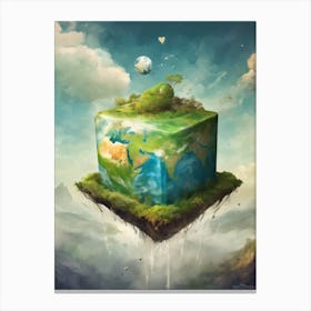 Earth Square Art Print Canvas Print