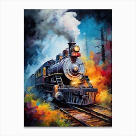Train On The Tracks Canvas Print