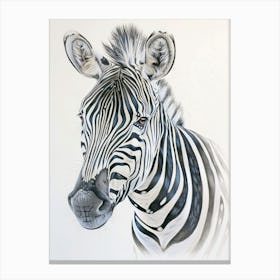 Zebra Pastel Watercolour 1 Lienzo