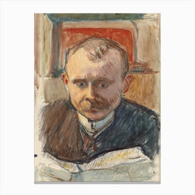 Portrait Of Edvard Richter, 1908 By Magnus Enckell Canvas Print