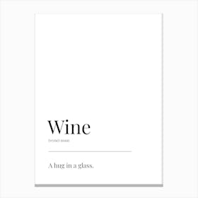 Wine Definition Canvas Print