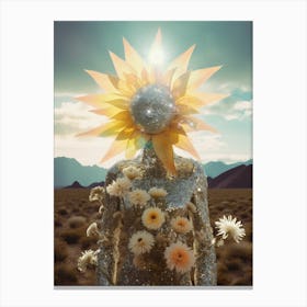 Sunflower Woman Canvas Print