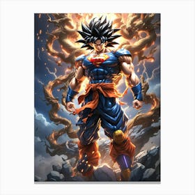 Son Goku Fusion with Superman Canvas Print