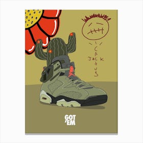 cactus sneakers Canvas Print