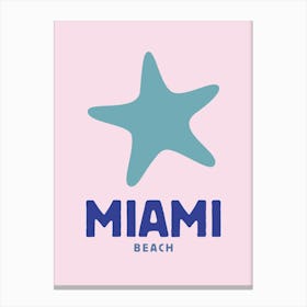 Miami Beach Print Canvas Print