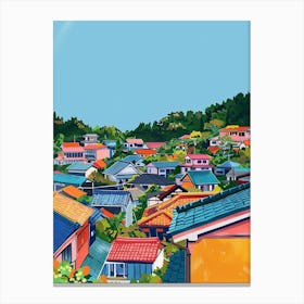 Kanazawa Japan 2 Colourful Illustration Canvas Print