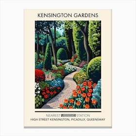 Kensington Gardens London Parks Garden 3 Canvas Print