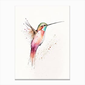 Allen S Hummingbird Minimalist Watercolour 5 Canvas Print