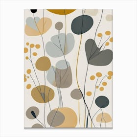 Sundrops Wildflower Modern Muted Colours Canvas Print