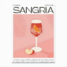 Classic Cocktail Sangria Canvas Print