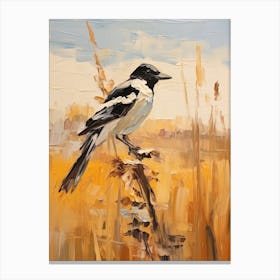 Bird Painting Magpie 8 Canvas Print