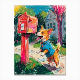 Corgi Mailbox Canvas Print