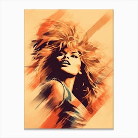 Tina Turner Retro Poster 5 Canvas Print