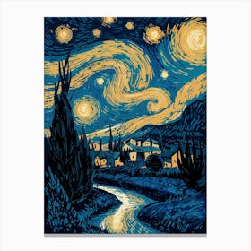 Starry Night, van gogh art Canvas Print