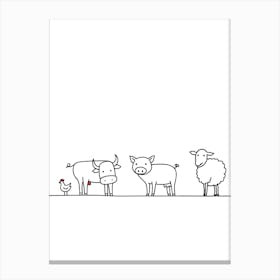 Farm Animals Toile