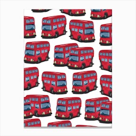 London Bus pattern Canvas Print
