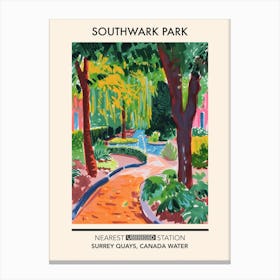 Southwark Park London Parks Garden 7 Canvas Print
