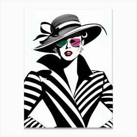 Woman With Hat Canvas Print