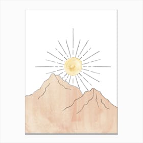 Sunrise Over Mountains Canvas Print