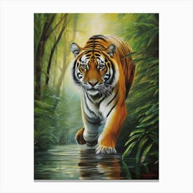 Tiger In The Jungle 2 Canvas Print