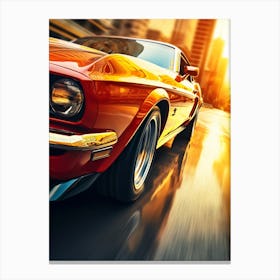 American Muscle Car In The City 009 Canvas Print