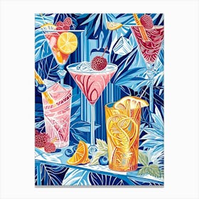 Art Deco Cocktail Selection Canvas Print