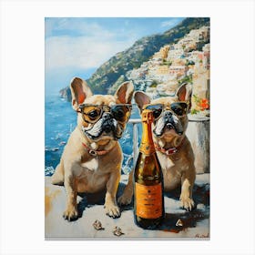 Frenchies Drink 7 Canvas Print