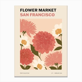 San Francisco Flower Market Canvas Print