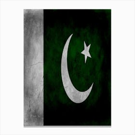 Pakistan Flag Texture Canvas Print