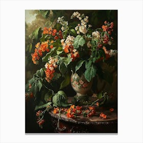 Baroque Floral Still Life Lantana 1 Canvas Print