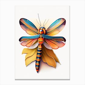 Eastern Amberwing Dragonfly Tattoo 1 Canvas Print