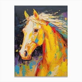 Horse Head Impasto Painting Canvas Print