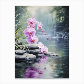 Orchids In The Water Canvas Print