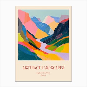 Colourful Abstract Triglav National Park Slovenia 1 Poster Canvas Print