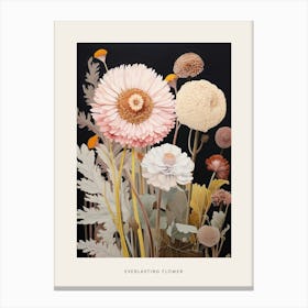 Flower Illustration Everlasting Flower 3 Poster Canvas Print