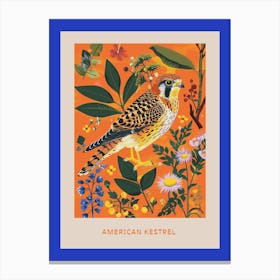 Spring Birds Poster American Kestrel 4 Canvas Print